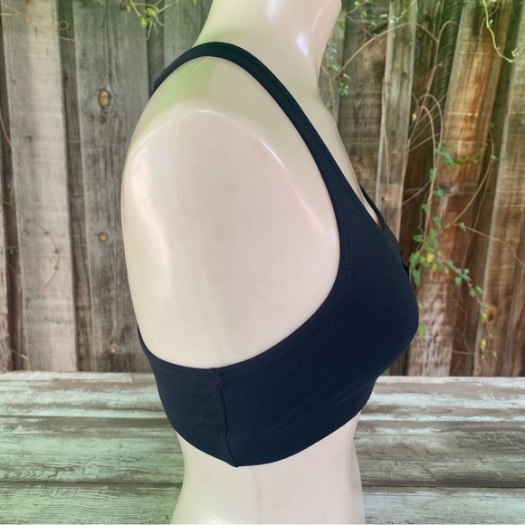 Black sailor bra top with anchor patch crop top size Small - Picture 5 of 7